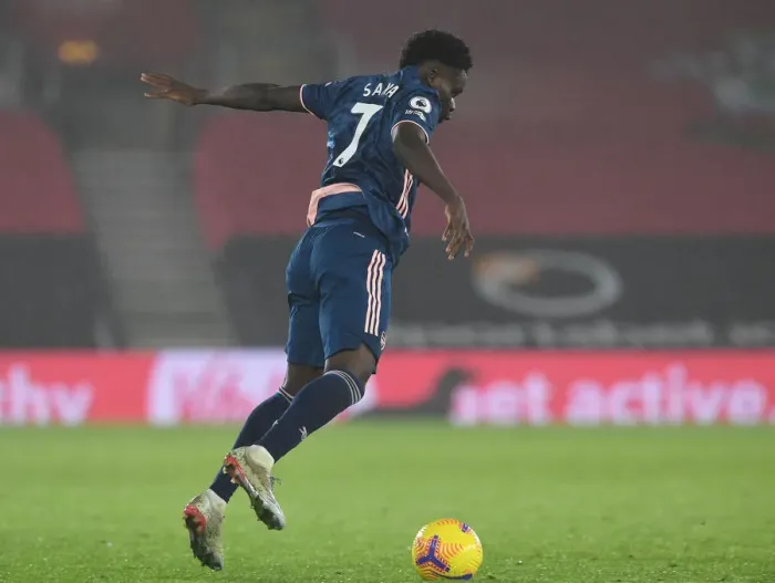Framed Print : Arsenal's Bukayo Saka Shines at Empty Southampton Stadium - Premier League 2020-21 Framed Print : Arsenal's Bukayo Saka Shines at Empty Southampton Stadium - Premier League 2020-21