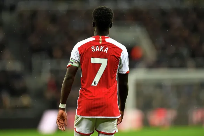 Framed Print : Arsenal's Bukayo Saka Wears the Captain's Armband in Newcastle United Showdown (2023-24) Framed Print : Arsenal's Bukayo Saka Wears the Captain's Armband in Newcastle United Showdown (2023-24)