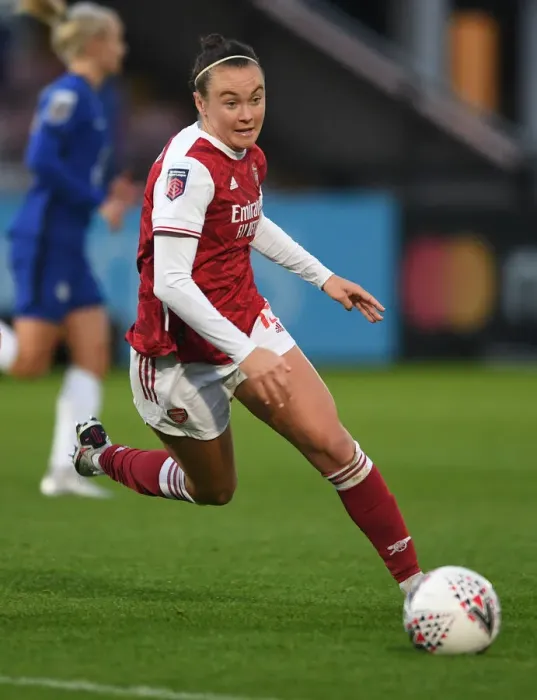 Framed Print : Arsenal's Caitlin Foord in Action: Arsenal Women vs Chelsea Women, Barclays FA WSL Clash at Meadow Park