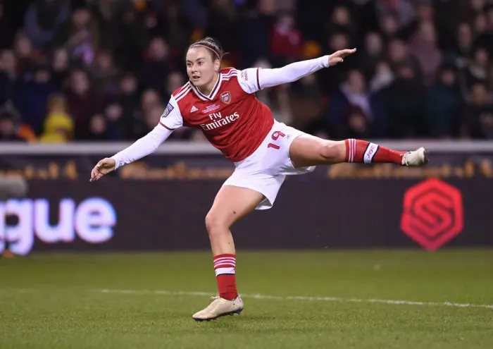Framed Print : Arsenal's Caitlin Foord Shines in FA Womens Continental League Cup Final Against Chelsea