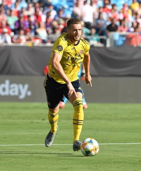 Arsenal's Calum Chambers in Action at 2019 International Champions Cup, Charlotte