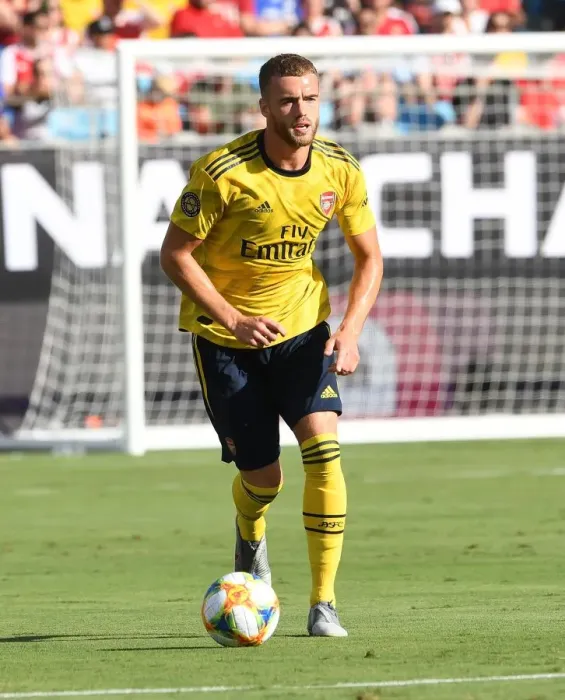 Framed Print : Arsenal's Calum Chambers in Action at 2019 International Champions Cup, Charlotte