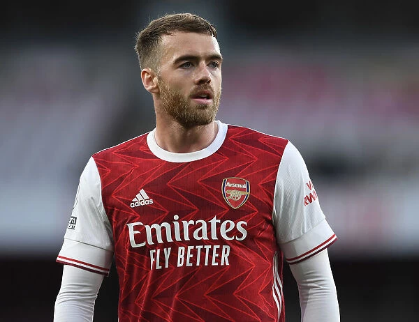 Arsenal's Calum Chambers in Action: Arsenal vs West Bromwich Albion (2020-21) at Emirates Stadium