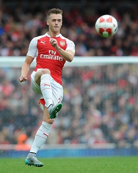Arsenal's Calum Chambers in Action at the Emirates Cup 2015 / 16 Against VfL Wolfsburg