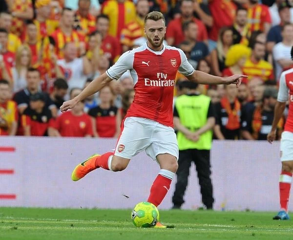 Arsenal's Calum Chambers in Action during Lens vs Arsenal Pre-Season Friendly (2016)