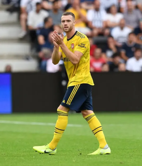 Framed Print : Arsenal's Calum Chambers in Action during Pre-Season Clash against Angers, France 2019