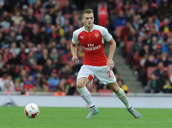 Arsenal's Calum Chambers in Action against VfL Wolfsburg at Emirates Cup 2015