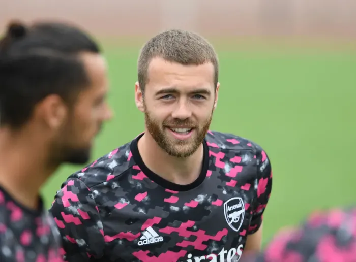 Framed Print : Arsenal's Calum Chambers Gears Up for Arsenal v Millwall Pre-Season Friendly