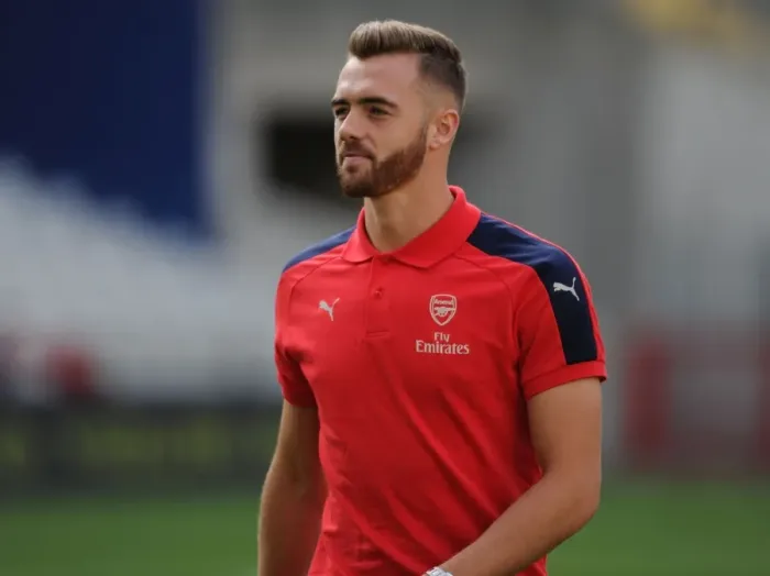 Framed Print : Arsenal's Calum Chambers Gears Up for RC Lens Friendly, 2016