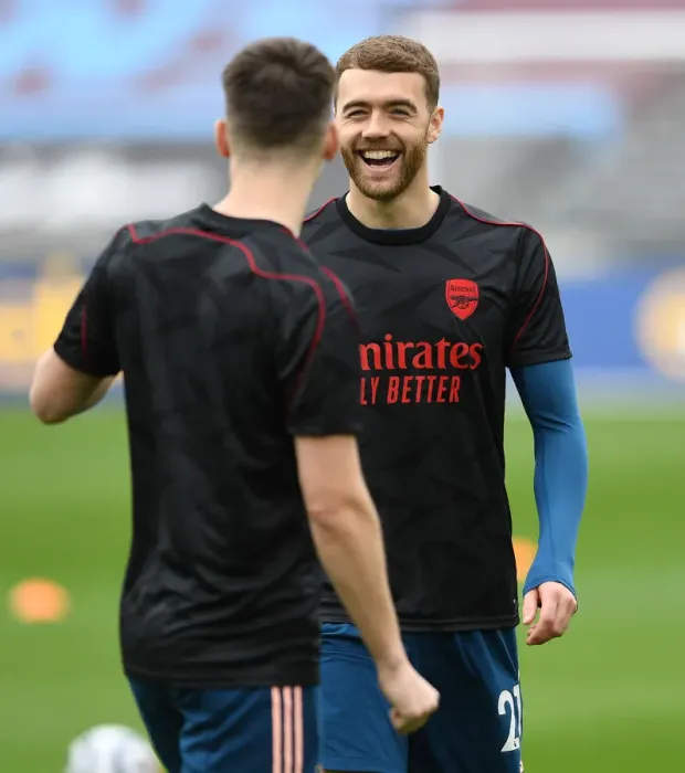 Framed Print : Arsenal's Calum Chambers Gears Up for West Ham Clash in Premier League Showdown