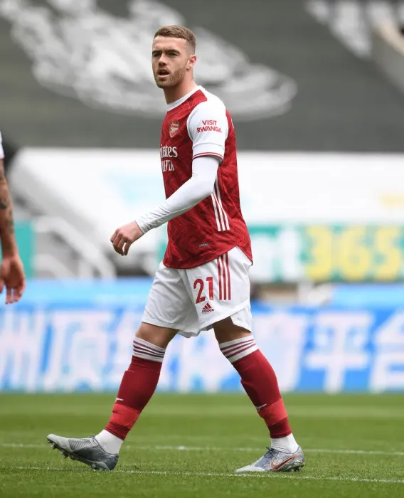 Framed Print : Arsenal's Calum Chambers at Newcastle United: Premier League Clash Amidst Empty St. James Park (2020-21) Framed Print : Arsenal's Calum Chambers at Newcastle United: Premier League Clash Amidst Empty St. James Park (2020-21)