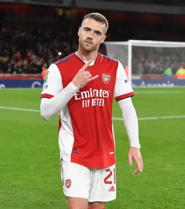 Framed Print : Arsenal's Calum Chambers Reacts After Carabao Cup Showdown Against Leeds United Framed Print : Arsenal's Calum Chambers Reacts After Carabao Cup Showdown Against Leeds United