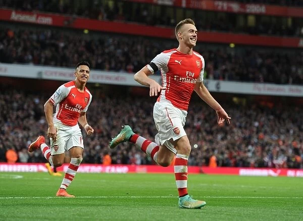 Arsenal's Calum Chambers Scores Second Goal Against Burnley in 2014 / 15 Premier League