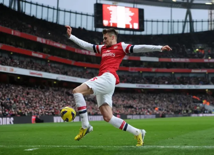 Framed Print : Arsenal's Carl Jenkinson in Action Against Aston Villa - Premier League 2012-13 Framed Print : Arsenal's Carl Jenkinson in Action Against Aston Villa - Premier League 2012-13