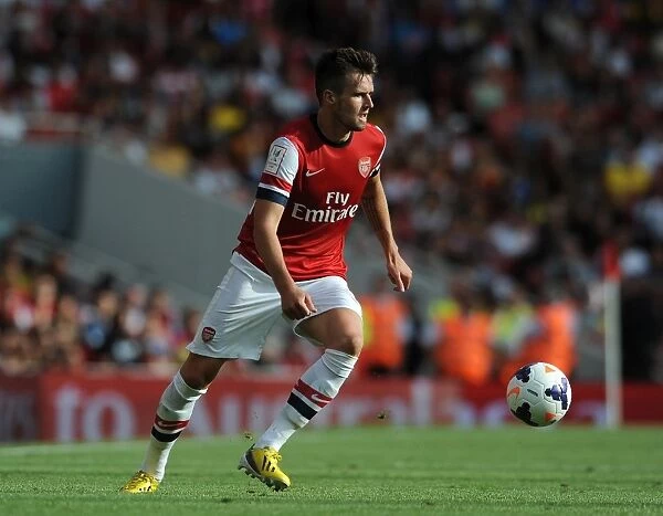 Arsenal's Carl Jenkinson in Action Against Galatasaray during Emiretes Cup Match, 2013