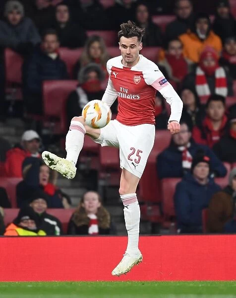 Arsenal's Carl Jenkinson in Action against Qarabag in the Europa League at Emirates Stadium