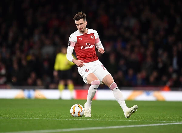 Arsenal's Carl Jenkinson in Action against Sporting CP in the Europa League