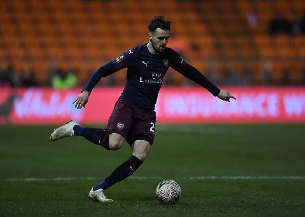 Arsenal's Carl Jenkinson in FA Cup Action: Blackpool vs Arsenal (2019)