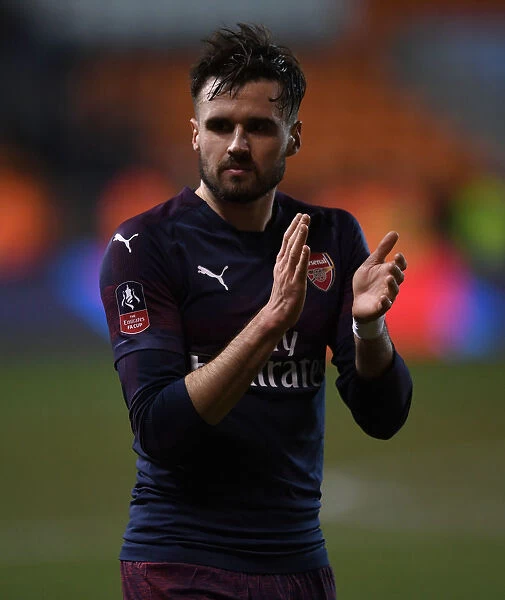 Arsenal's Carl Jenkinson in FA Cup Action: Arsenal vs Blackpool (2019)