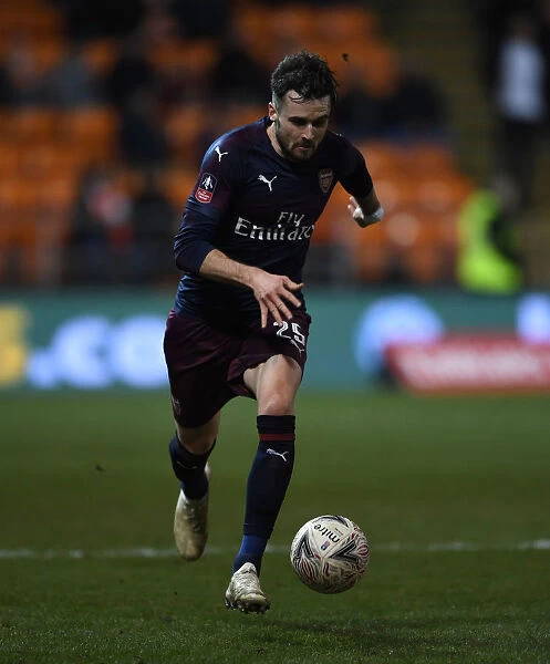 Arsenal's Carl Jenkinson in FA Cup Action vs Blackpool (2019)
