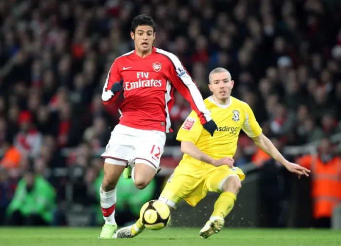 Framed Print : Arsenal's Carlos Vela Scores Twice in 4-0 FA Cup Victory over Cardiff City (Kevin McNaughton) Framed Print : Arsenal's Carlos Vela Scores Twice in 4-0 FA Cup Victory over Cardiff City (Kevin McNaughton)