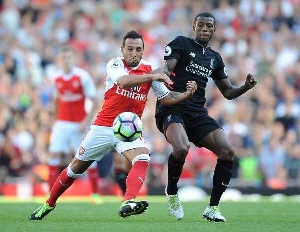 Arsenal's Cazorla Outmaneuvers Wijnaldum: A Pivotal Moment from the 2016-17 Arsenal vs. Liverpool Clash