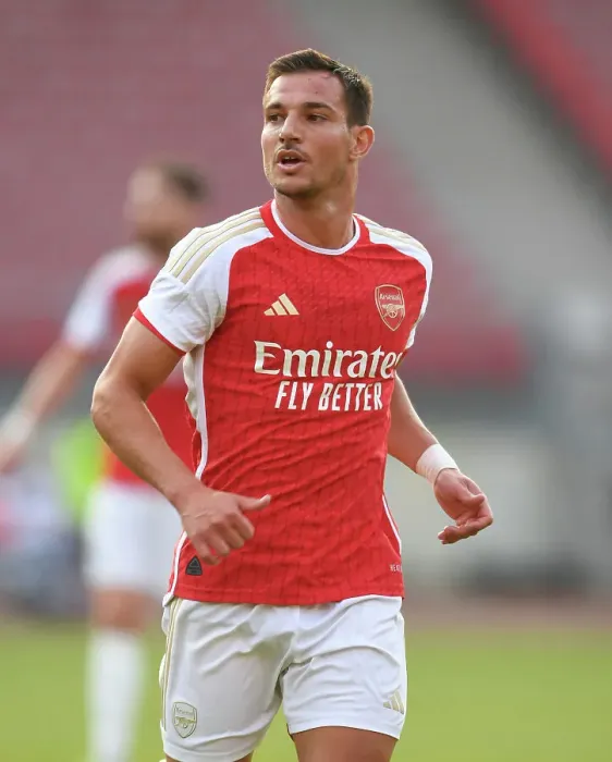 Framed Print : Arsenal's Cedric Faces Off Against FC Nurnberg in Pre-Season Friendly