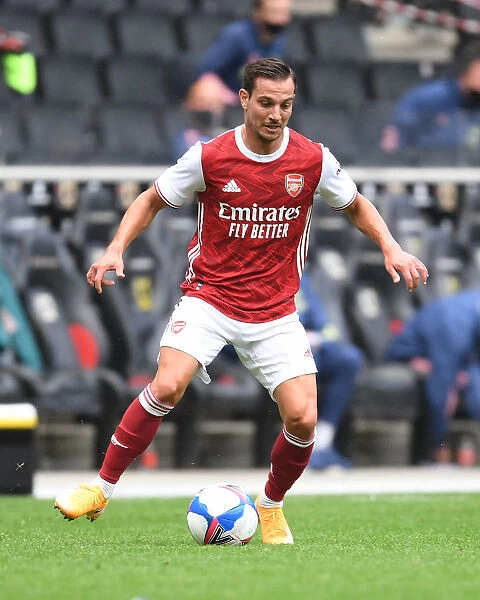 Arsenal's Cedric in Pre-Season Action against MK Dons