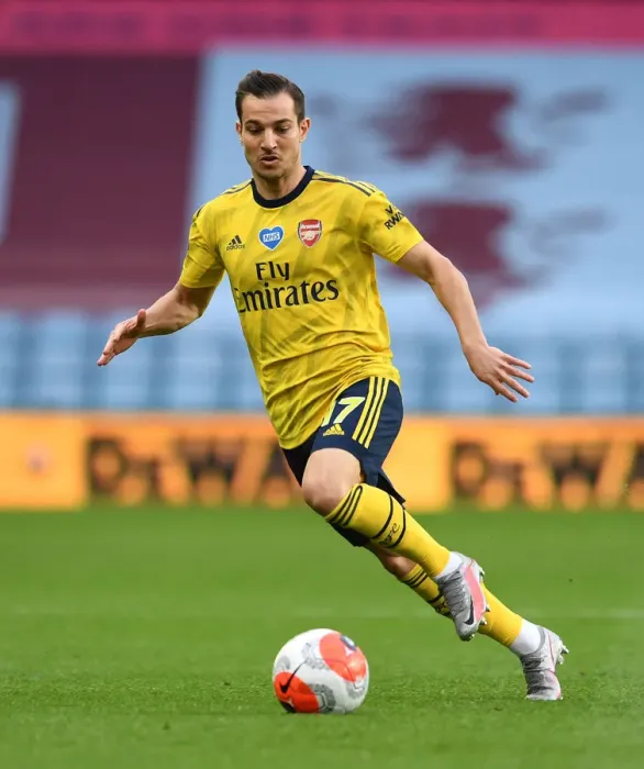 Framed Print : Arsenal's Cedric Soares in Action Against Aston Villa (2019-20)