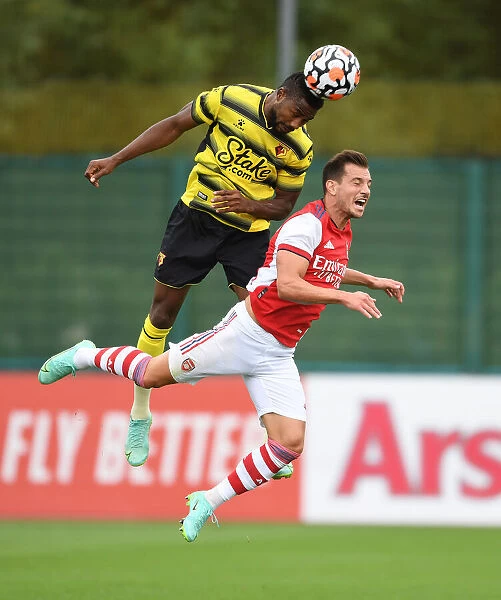 Arsenal's Cedric Soares in Action Against Watford during Pre-Season Friendly, July 2021