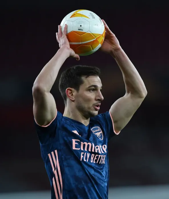 Framed Print : Arsenal's Cedric Soares in Europa League Action Against Rapid Wien