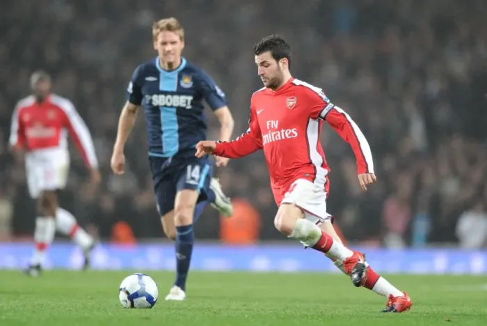 Framed Print : Arsenal's Cesc Fabregas Shines in 2-0 Victory over West Ham United, Emirates Stadium, Premier League, 2010