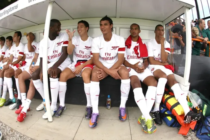Framed Print : Arsenal's Chamakh and Nasri Shine in 4-0 Pre-Season Victory over Barnet Framed Print : Arsenal's Chamakh and Nasri Shine in 4-0 Pre-Season Victory over Barnet