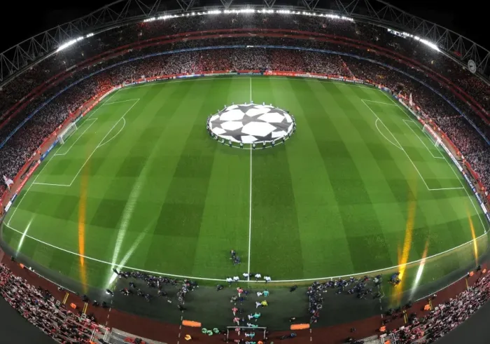 Framed Print : Arsenal's Champions League Triumph: 2-1 Over Barcelona at Emirates Stadium Framed Print : Arsenal's Champions League Triumph: 2-1 Over Barcelona at Emirates Stadium