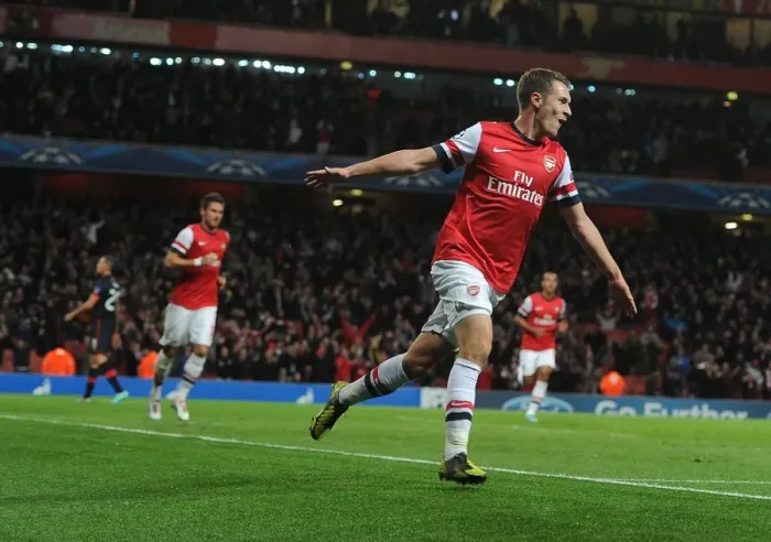 Framed Print : Arsenal's Champions League Victory: Aaron Ramsey's Hat-Trick Against Olympiacos (2012) Framed Print : Arsenal's Champions League Victory: Aaron Ramsey's Hat-Trick Against Olympiacos (2012)