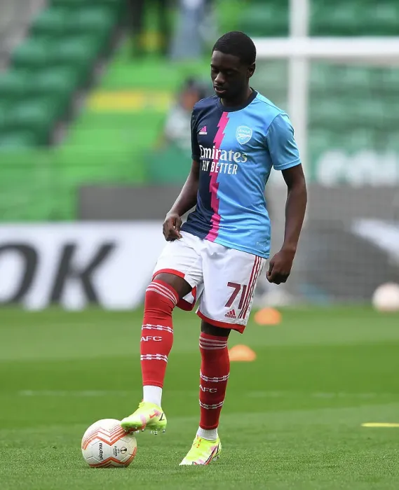 Framed Print : Arsenal's Charles Sagoe Jr Prepares for Europa League Showdown against Sporting CP Framed Print : Arsenal's Charles Sagoe Jr Prepares for Europa League Showdown against Sporting CP