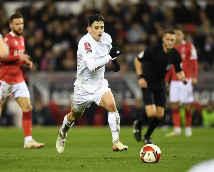 Framed Print : Arsenal's Charlie Patino Shines in FA Cup Battle against Nottingham Forest (2021-22) Framed Print : Arsenal's Charlie Patino Shines in FA Cup Battle against Nottingham Forest (2021-22)