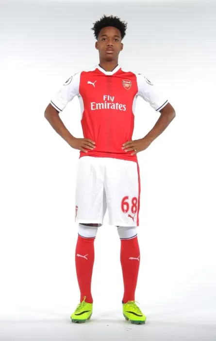 Framed Print : Arsenal's Chris Willock at 2016-17 First Team Photocall