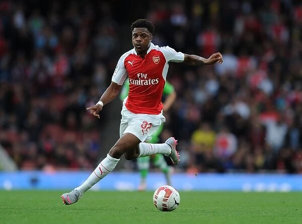 Arsenal's Chuba Akpom in Action against VfL Wolfsburg at Emirates Cup 2015 / 16