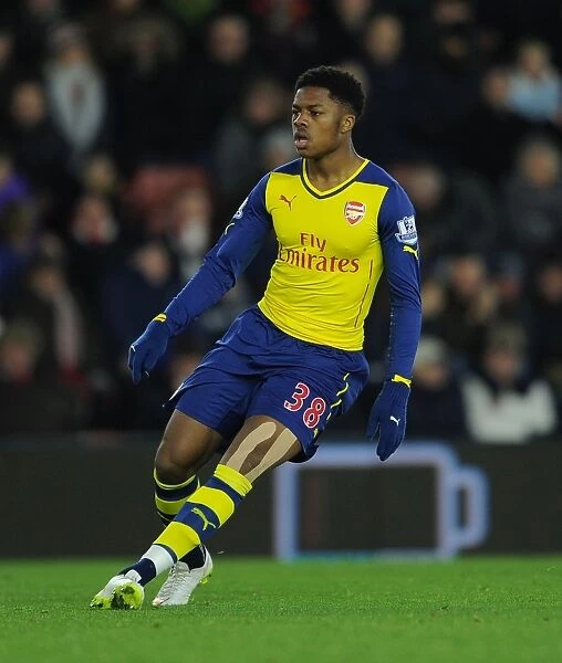 Arsenal's Chuba Akpom Faces Off Against Southampton in Premier League Clash (January 2015)