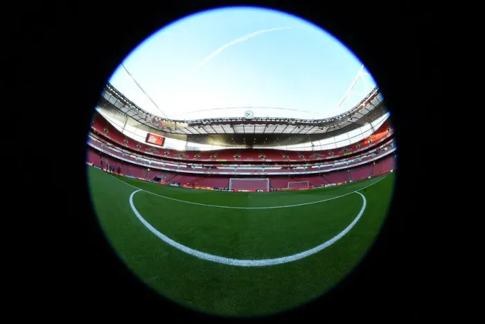 Framed Print : Arsenal's Clock End Goalmouth Awaits Burnley Challenge - Premier League 2018-19