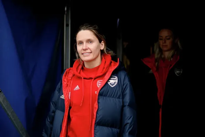 Framed Print : Arsenal's Cloe Lacasse Inspects Prenton Park Ahead of Liverpool vs Arsenal Women's Super League Clash