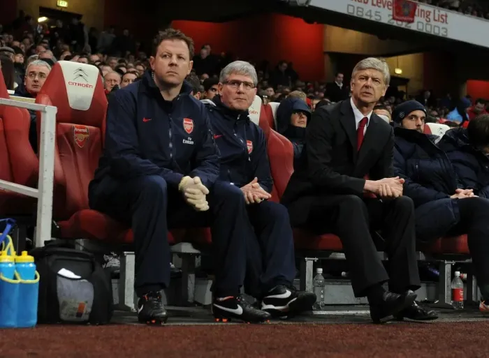 Framed Print : Arsenal's Coaching Trio: Wenger, Rice, and Lewin on the Touchline (2011-2012) Framed Print : Arsenal's Coaching Trio: Wenger, Rice, and Lewin on the Touchline (2011-2012)
