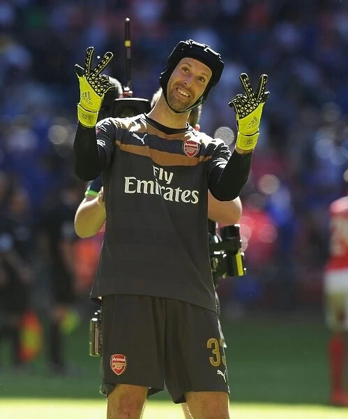 Arsenal's Community Shield Triumph: Petr Cech Celebrates Victory over Chelsea