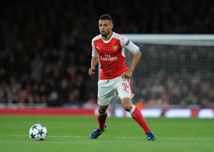 Framed Print : Arsenal's Coquelin Faces Ludogorets in 2016-17 Champions League Clash