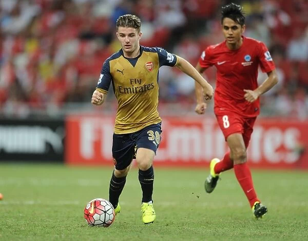 Arsenal's Dan Crowley Shines in Barclays Asia Trophy Match against Singapore XI, July 2015