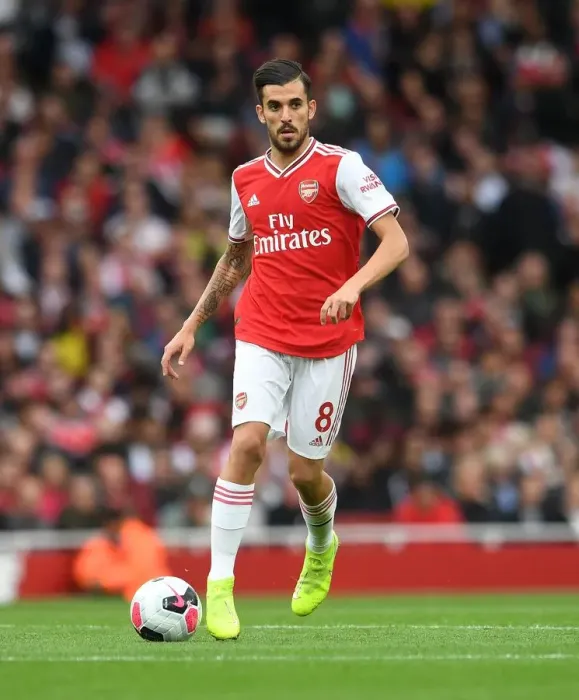 Framed Print : Arsenal's Dani Ceballos in Action against Aston Villa in the Premier League (2019-20)