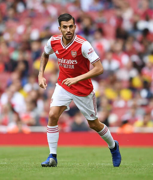 Arsenal's Dani Ceballos in Action against Olympique Lyonnais at Emirates Cup 2019