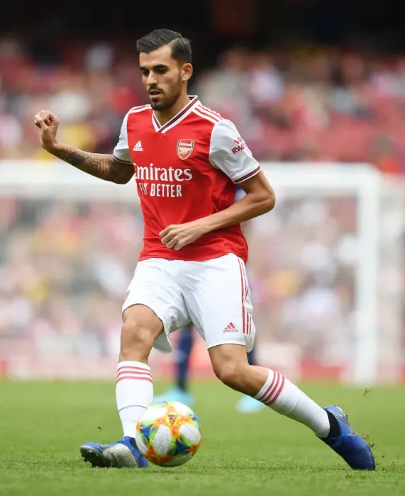 Framed Print : Arsenal's Dani Ceballos in Action Against Olympique Lyonnais at Emirates Cup 2019