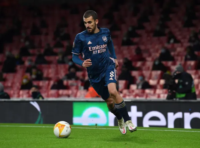 Framed Print : Arsenal's Dani Ceballos in Action against Rapid Wien in UEFA Europa League Framed Print : Arsenal's Dani Ceballos in Action against Rapid Wien in UEFA Europa League